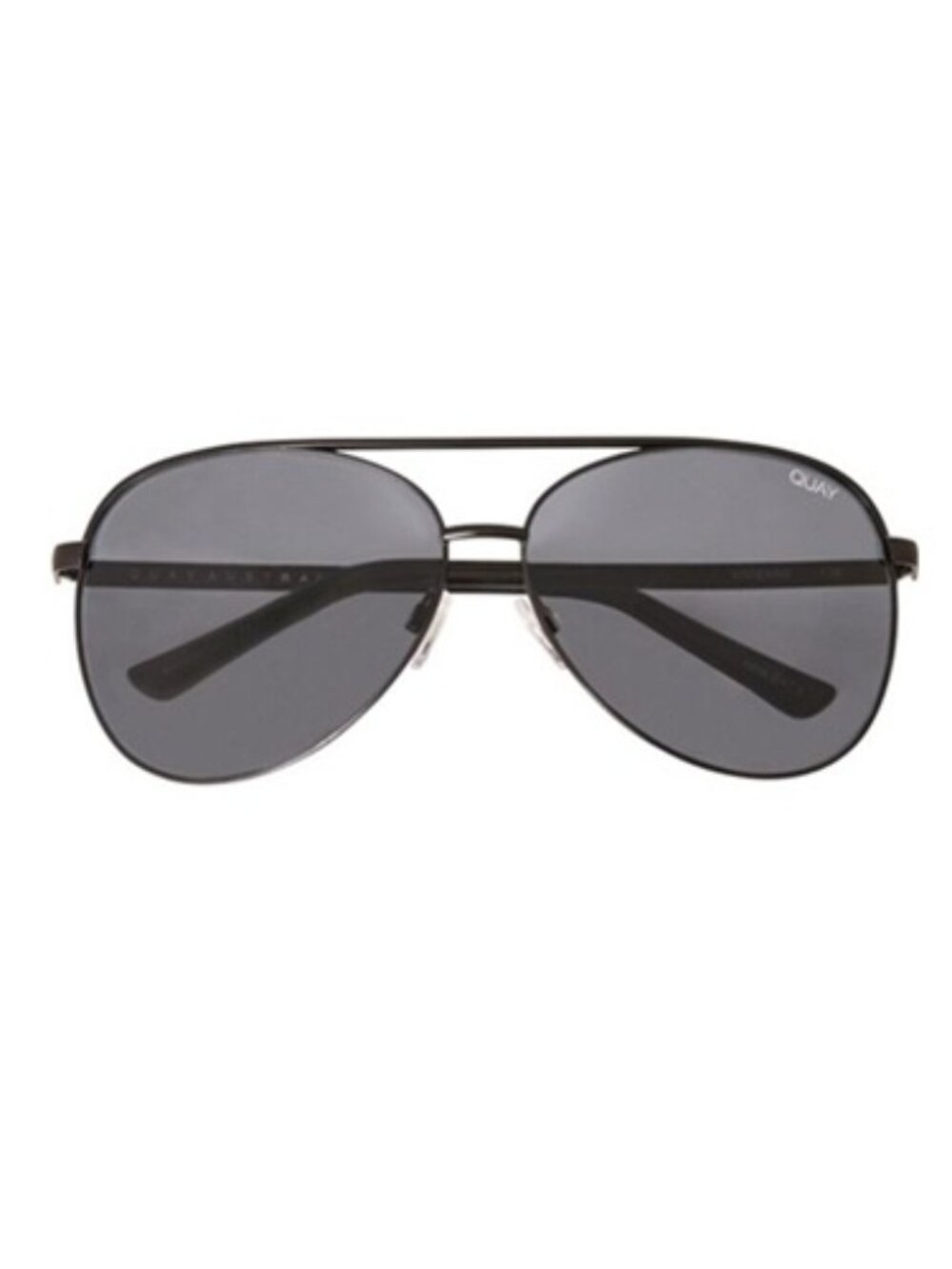 Quay Australia Vivienne Aviator Sunglasses, Black Smoke
